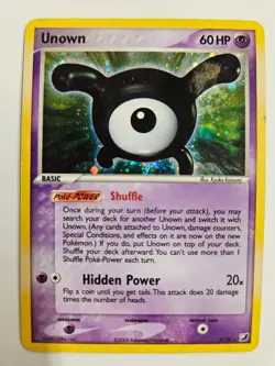 Pokemon Card - Unown (X) Unseen Forces X/28 Holo Rare - Image 1