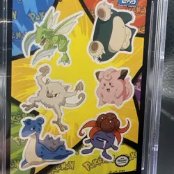 Pokemon TCG Scyther Snorlax Sticker Card Topps Blue Label 8.5 Error - Image 3