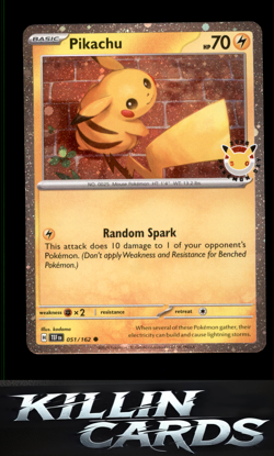 Pikachu 051/162 Pokemon Common SV05: Temporal Forces Card NM - Image 1