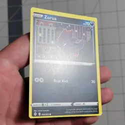 Zorua OC Miscut Error Pokemon Card Evolving Skies 102/203 - Image 2