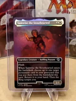 MTG Samwise the Stouthearted SCENE BORDERLESS FOIL Lord Rings LOTR Magic NM/M - Image 1