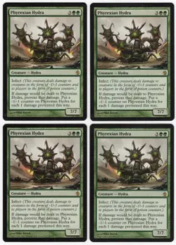 Phyrexian Hydra x4 4x 2011 Mirrodin Besieged PLAYSET Green Creature MTG NM AZ5 - Image 1