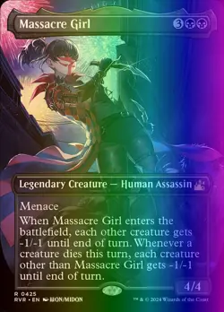 MTG Magic the Gathering Massacre Girl (425/573) Ravnica Remastered LP FOIL - Image 1