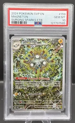 Magneton 159 PSA 10 - 2024 Pokemon SV Scarlet Violet Promos Surging Sparks - Image 1