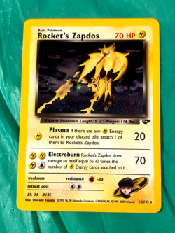 Rocket's Zapdos - 15/132 - Pokemon Gym Challenge Unlimited NM- Holo Rare Card - Image 1