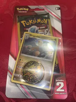 Pokemon 2 Mini Booster Packs 1 Dragonite Promo Brand New Coin Sealed TCG 3 Bonus - Image 1