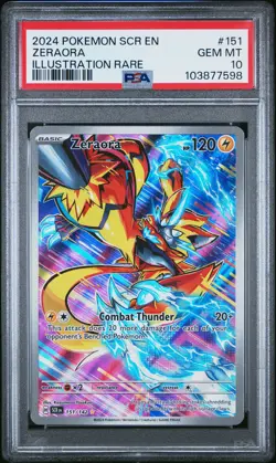 PSA 10 Zeraora #151 Pokemon Stellar Crown English 2024 - Image 1