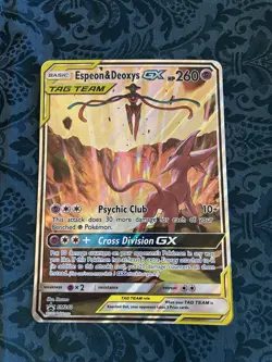 2020 Pokemon Espeon & Deoxys GX Tag Team Black Star Promo SM240 (JUMBO) - Image 1