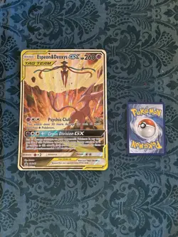 2020 Pokemon Espeon & Deoxys GX Tag Team Black Star Promo SM240 (JUMBO) - Image 2