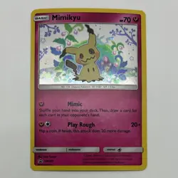 Mimikyu SM163 Holo Pokemon Sun & Moon Team Up Black Star Blister Promo Card - NM - Image 1