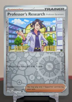 Pokemon Professor's Research #125/131 English Prismatic Evolutions Reverse Holo - Image 1