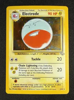 Electrode 02/64 Holo Rare Jungle Unlimited Vintage 1999 Pokemon TCG LP - Image 1