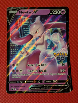 Pokemon TCG - Mewtwo V - SWSH223 - Black Star Promo Pokemon GO - Image 1