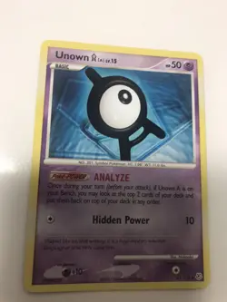 Pokemon Unown 65/130 Diamond and Pearl Uncommon Near Mint Condition - Image 1