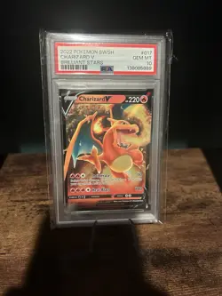 Pokemon TCG Charizard v Sword & Shield Brilliant Stars PSA 10 - Image 1