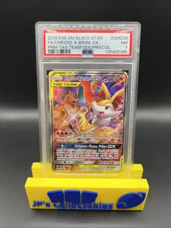 2019 Pokemon Sun & Moon Charizard & Braixen GX #SM230 Black Star Promo PSA 7 - Image 1