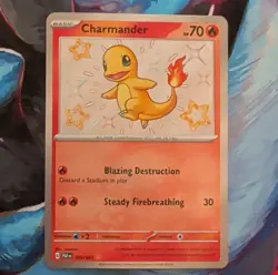 Pokemon TCG Charmander 109/091 SV: Paldean Fates Shiny Rare Holo 70 HP NM - Image 1