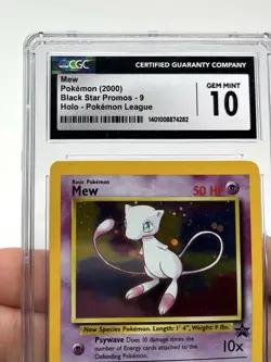 Pokemon League Mew #9 Holo Black Star Promo CGC 10 GEM MINT 2000 WOTC - Image 3