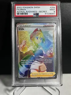 Pokemon! PSA 9 Irida 204/189 - Secret Rainbow Rare - Astral Radiance - Mint - Image 1