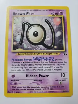 UNOWN N 50/75 Neo Discovery Uncommon Pokemon 2001 NMT - Free S/H in US - Image 1