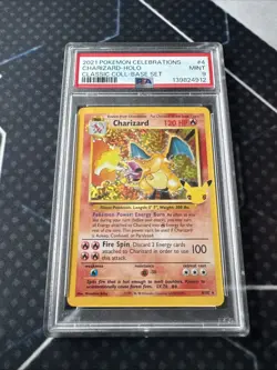 2021 Pokemon Celebrations Charizard Holo Classic Collection Base Set PSA 9 - Image 1