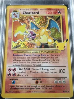 2021 Pokemon Celebrations Charizard Holo Classic Collection Base Set PSA 9 - Image 3