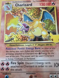 2021 Pokemon Celebrations Charizard Holo Classic Collection Base Set PSA 9 - Image 4