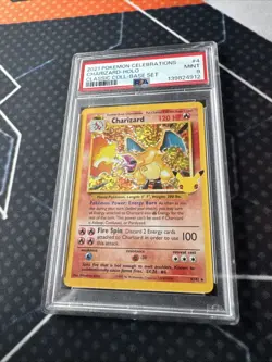 2021 Pokemon Celebrations Charizard Holo Classic Collection Base Set PSA 9 - Image 5