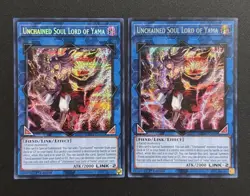 2024 YUGIOH MP24 SECRET RARE UNCHAINED SOUL LORD OF YAMA X2 NM SET - Image 1