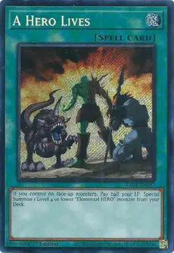 Yugioh! A Hero Lives - RA04-EN087 - Secret Rare - 1st Edition Near Mint, English - Image 1