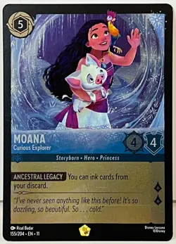 Disney Lorcana - Moana - Curious Explorer - Winterspell - LEGENDARY FOIL! 🔥 - Image 1