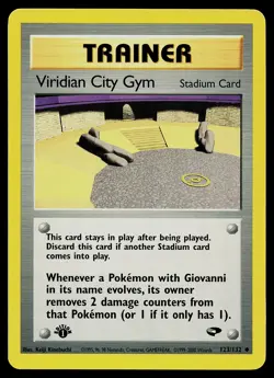 Pokemon Card - Viridian City Gym Gym Challenge 123/132 Uncommon 1st Edition - Image 1