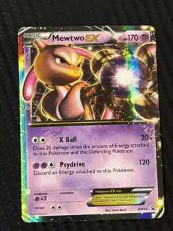 Pokemon TCG Mewtwo EX BW45 Black & White Black Star Promo Ultra Rare Card MP - Image 1