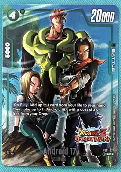 Dragon Ball Dokkan Battle Card Android 17 FB01-077 Altimeter Art - Image 1