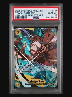 TRAFALGAR LAW PRB02-PREMIUM BOOSTER -ONE PIECE CARD THE BEST- VOL.2 | SP PSA 10 - Image 1