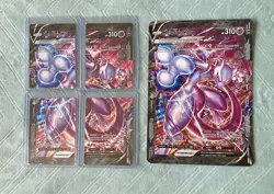 Mewtwo V-Union Set - Pokemon Sword & Shield Promo Holo Card NM + Oversized Card - Image 1