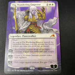 MTG 1x BORDERLESS The Wandering Emperor # 303 Kamigawa: Neon Dynasty Magic x1 - Image 1