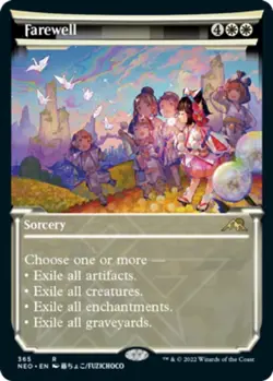 1x Farewell - Showcase NM-Mint, English Kamigawa: Neon Dynasty MTG Magic - Image 1