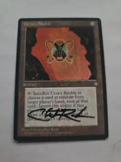 Urza's Bauble SIGNED By Chris Rush Magic the Gathering - Image 1
