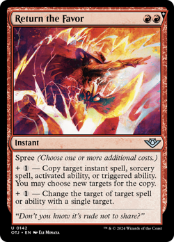 Return the Favor (FOIL) x1 - MTG Outlaws of Thunder Junction OTJ #142 - Image 1