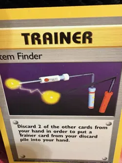 Pokemon Item Finder 74/102 Base Set Unlimited Trainer LP WOTC Vintage - Image 2