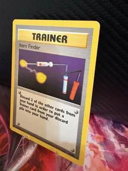 Pokemon Item Finder 74/102 Base Set Unlimited Trainer LP WOTC Vintage - Image 3