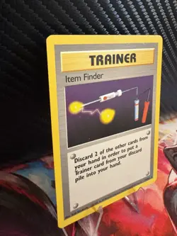 Pokemon Item Finder 74/102 Base Set Unlimited Trainer LP WOTC Vintage - Image 4