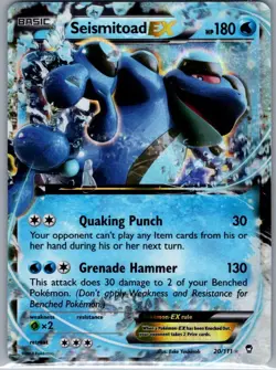 Seismitoad EX 20/111 XY - Furious Fists - Pokemon Card - NM - Image 1