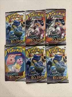 Pokemon TCG 6 Cosmic Eclipse Booster Packs - Image 1