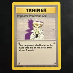 Pokemon Vintage Non-Holo Rare Imposter Professor Oak Base Set 73/102 1999 WotC - Image 1