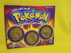 1999 Pokemon Battling Coin Game 3 Coins Opened /case 05 - Image 3