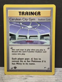 Pokemon TCG Gym Heroes 108/132 CERULEAN CITY GYM 1st Edition Regular WOTC - Image 1
