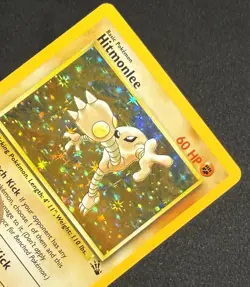 Hitmonlee 07/62 Holo Rare Fossil Unlimited Vintage 1999 Pokemon TCG wotc LP - Image 2