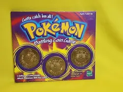 1999 Pokemon Battling Coin Game 3 Coins Opened /case 04 - Image 2